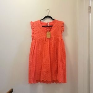 Bright coral dress